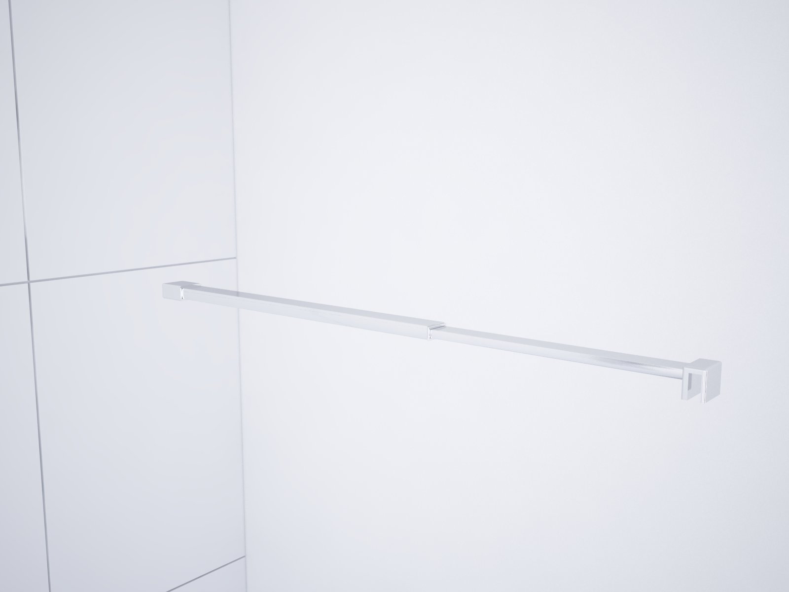Barre de fixation paroi de douche 70-100cm chromé - INVENTIV
